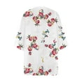 thumbnail image 3 of Womens Cardigan Summer Floral Printed Puff Sleeve Chiffon Kimono Loose Cover Up Casual Blouse Tops Cardigan Sweaters for Women, 3 of 6