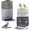 Black & White, variant on 2Pcs Bird Cage Cover, Adjustable Soft Airy Nylon Mesh Parrot Net, Universal Feather Seed Catcher, Birdcage Cover Skirt Sheer Guard for Round Square Bird Cages (White +Black)