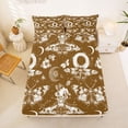 thumbnail image 5 of Homewish Spooky Moths Bed Sheets,Gothic Sugar Skull Full Size Sheets,Brown,Halloween Bed Set,4-Piece,1 Flat Sheet, 1 Fitted Sheet and 2 Pillowcases, 5 of 6