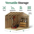 thumbnail image 5 of Little Cottage Co. 8x10 Classic Gable Shed, Outdoor Wood Storage Shed Do-It-Yourself Precut Kit, 5 of 13