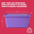 thumbnail image 4 of Contenedor Apilable de Uso Ligero Life Story 55 Cuartos Morado, 4 of 9