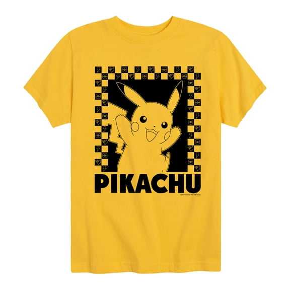 Pokémon - Pikachu Checkers - Youth Short Sleeve Graphic T-Shirt
