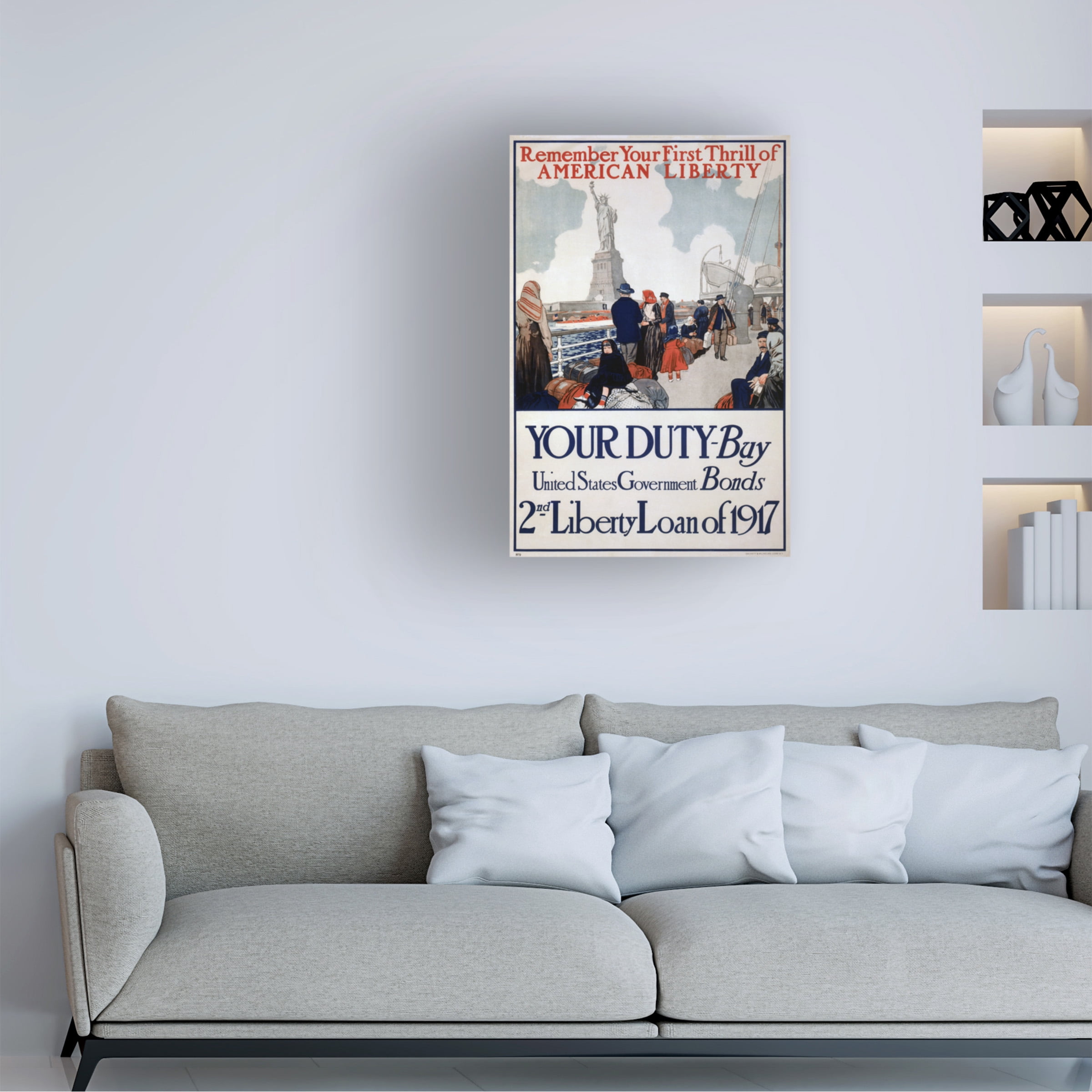 Trademark Fine Art 'Statue Of Liberty 1917' Canvas Art by Vintage Apple Collection