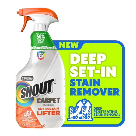 Shout Carpet Set-In Stain Lifter Spray, Rug & Carpet Cleaner, Color Safe and Fast Acting Spot & Stain Remover, 22 oz Trigger Spray
