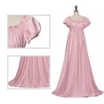 thumbnail image 4 of Oksale Empire Waist Gown Dresses for Women Formal Floor Length Evening Dress Elegant Puff Sleeve Gowns Renaissance Medieval Maxi Dresses Off the Shoulder Victorian Dress White, 4 of 9