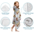 thumbnail image 7 of Gray Highland Cow Flower Boot Pattern Hooded Bath Towel，60"x35" for Ages 3 To 12 Kids, Quick Dry Lightweight Soft Microfiber Hood Beach Towel Cover Up for Kids, 7 of 7