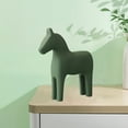 thumbnail image 4 of Elodie Petite Statue de Cheval en Bois Figurines pour Bureau Bureau Table Basse Vert, 4 of 8