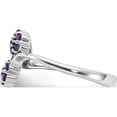 thumbnail image 3 of Sterling Silver Rhodium-Plated Amethyst Flowers Ringsize 6 (Width 2.29) - Jbsp, 3 of 5