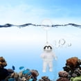 thumbnail image 3 of Aquarium Floating Decorations, PVC Fish  Astronaut Ornaments Safe Adjustable Position Cute Look Floating With Ball Rope For Saltwater Blue ,Silver ,Golden, 3 of 8