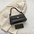 thumbnail image 3 of Bolsos de mujer Moda Hobo Bag Rhombus Metal Hebilla Underarm Bag (Negro) Tmvgtek Para Estrenar, 3 of 9