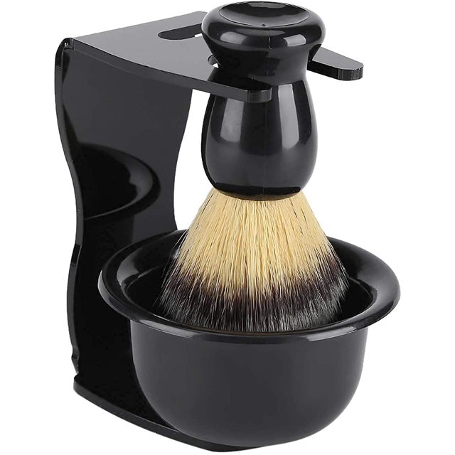 Juego de afeitado, soporte de afeitado de resina plástica para hombres, maquinilla de afeitar manual, cepillo de acrílico para limpiar barbas faciales Kuyhfg Sin marca