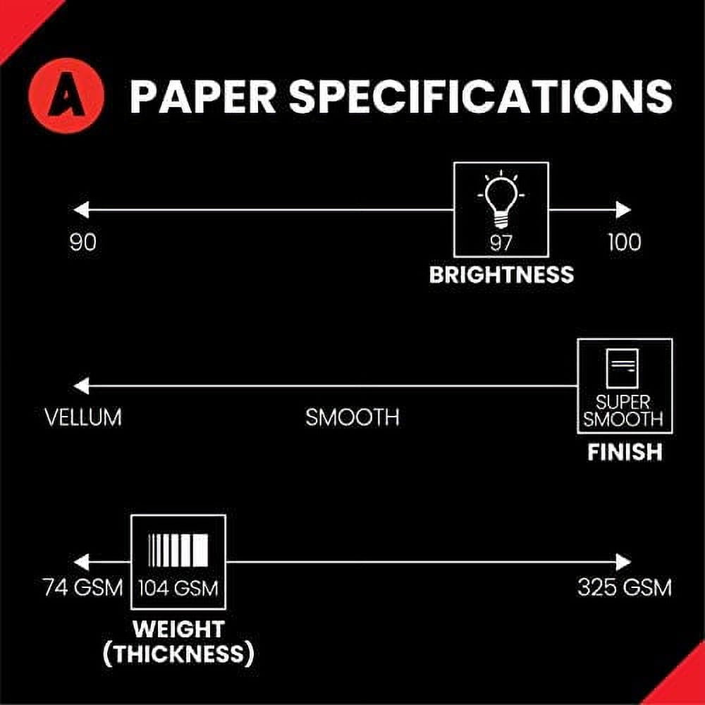 Accent Opaque Cream Printer Paper, 11” x 17” 28lb Copy Paper – 500 Sheets (1 Ream) – Premium Computer Paper with Smooth Finish, 97 Bright, 104gsm, Multipurpose Warm White Copy Paper – 188125R