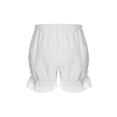thumbnail image 2 of Sinleey Kids Girls Dance Shorts Ruffle Bowknot Lace Trim Bloomers Safety Shorts Under Dress Shorts White 140, 2 of 5