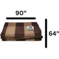 thumbnail image 3 of M MCGUIRE GEAR Warm Wool Bunkhouse Plaid Blanket for Camping, Home, Survival, or First Aid, 64" x 90" (Light Brown/Brown), 3 of 11