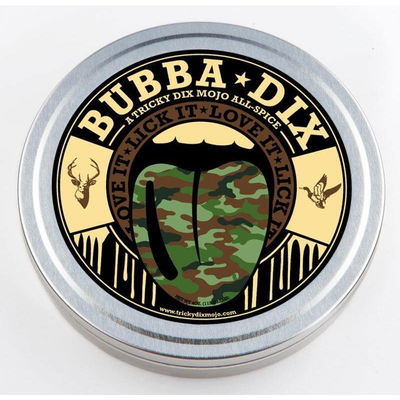 Tricky Dix Mojo Bubba Dix All-Spice for Venison, Duck, Dove, Quail and Crawfish 4 oz. Tin by