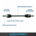 thumbnail image 2 of Bodeman Front Left CV Axle Drive Shaft - Driver Side - Fits 1995-1997 Geo Metro 1.0L / 1998-2000 Chevrolet Metro 1.0L, 2 of 7
