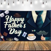 XtraLarge Happy Fathers Day Banner - 7x5Ft | Blue Fathers Day Banners | Happy Fathers Day Decorations | Fathers Day Party Decor | Fathers Day Backdrops for Photography | Fathers Day Sign