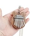 thumbnail image 2 of Mini 8-tone Thumb Piano Mahogany Portable Bear-shape Kalimba With Lanyard, 2 of 6