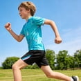 thumbnail image 2 of Adarl Boys Athletic Shorts Set 2 Piece Quick Dry Short Sleeve T-Shirt and Mesh Shorts Soccer Set Sizes 4-14 Years, 2 of 6