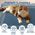 thumbnail image 6 of Nanan 3'x5' Scalloped Jute Area Rug Natural Solid Rug, Farmhouse Washable Rug Non-Slip Indoor Carpet for Hallway Entryway Doorway, Blue, 6 of 7