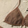 thumbnail image 4 of Tisuna Swimwear For Girls Solid Color Bikini Tops And Bottom Set With Cover Up Skirt Three Piece Summer Beachwear Fashion Comfort Fit Little Girls Seaside Bathing Suit Coffee Size 12-13 Years, 4 of 4