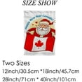 thumbnail image 4 of SKYSONIC Santa Claus with Canadian Flag Double Side Print Garden House Sports Flag 28x40 in Polyester Decorative Flag Banner for Outside House Flowerpot, 4 of 7