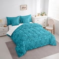 thumbnail image 4 of Feelyou Vintage Western Damask Twin Bedding Sets 7-Piece for Women, Boho Flower Floral Bedding Comforter Set, Hippie Mandala Theme Reversible Sheet Sets, Luxury Bedroom Decor, 4 of 8