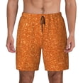 thumbnail image 3 of Uemuo Orange Glitter Pattern Mens Swim Trunks Quick Dry Board Shorts with Mesh Lining, Stretch Beach Shorts Quick Dry No-Chafing Board Shorts-Medium, 3 of 9