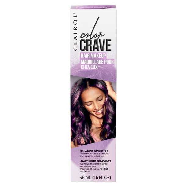 Clairol Color Crave Temporary Hair Color Makeup Brilliant Amethyst, 1 Application Clairol Color Crave Temporary Hair Color Makeup Brilliant Amethyst, 1 Application