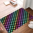 thumbnail image 4 of Sikiie Rainbow Hearts Print Flannel Anti-slip Floor Mat 16x24in, Thickened Dustproof Entrance Door Mat Floor Mat for Kitchen, Bathroom, Laundry Room, 4 of 7