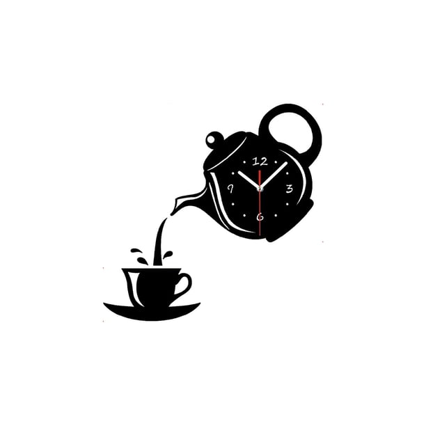Reloj De Pared 3D Diy, Taza De Café Acrílica, Tetera, Reloj De Pared Decorativo Para Cocina, Sala De Estar, Comedor, Decoración Del Hogar, Reloj Minnieouse HA026864-02