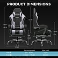 thumbnail image 2 of GTPLAYER Gaming Chair with Footrest,Fabric Computer Chair for Office or Gaming, Purple, 2 of 8
