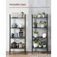 VASAGLE Industrial 4Tier Stand Alone Tall Ladder Shelf Bookcase for Living Room with Steel