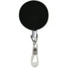 Advantus - 12/Pack Heavy-Duty Retractable ID Card Reel, 24" Extension, Black/Chrome