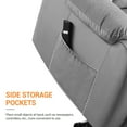 thumbnail image 4 of Lohoms Power Lift Recliner Chair, Electric Recliners for Elderly Seniors with Remote Control, Comfy Lounge Single Sofa, Leisure Relaxing Chair, 2 Side Pockets, Gift for Your Family, Light Gray, 4 of 10