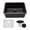 Galaxy Black, variant on 23" x 18" Quartz Kitchen Sink, Single Bowl Sink, Drop-in Sink, Undermount Sink, Granite Kitchen Sink, Galaxy White Kitchen Sink, with Steel Grid and Basket Strainer Lexicon Platinum LP-2318-W