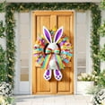 thumbnail image 5 of Colorful Easter Bunny Wreath Door Cover Festive And Adorable Decoration, 5 of 6