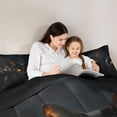 thumbnail image 5 of jejeloiu Black Animal Cat Queen Comforter Set,Cartoon Kitten Bedding Comforter Set For Teens Reversible 3-Piece, 5 of 8