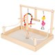 thumbnail image 2 of Soporte de madera para loros, estante de ejercicios para entrenamiento de aves, juguetes colgantes, suministros para mascotas, accesorio para jaula, 2 of 14