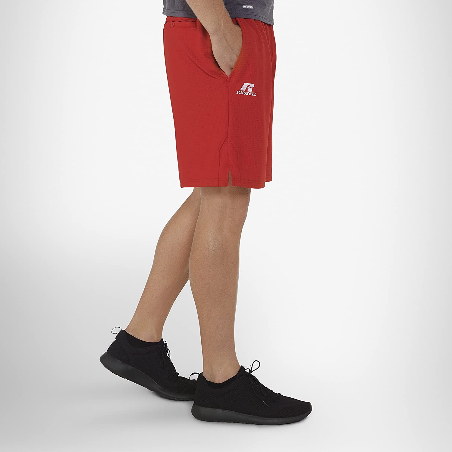 送料無料Russell Athletic Men's Standard Legacy Basketball Shorts, White/True Red, Large並行輸入 Russell Athletic Mens Standard Dri-Power Coaches Short -