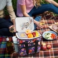 thumbnail image 5 of FORMRS Insulated Cooler Bag 24 Cans Capacity Soft Leakproof Lunch Box with Side Pockets, Beautiful Floral Pattern, 5 of 7