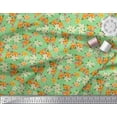 thumbnail image 2 of Soimoi Poly Georgette Fabric Leaves & Flower Floral Print Fabric by The Yard 52 Inch Wide, 2 of 3