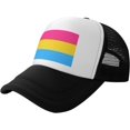 thumbnail image 1 of Pansexual Pride Flag Mesh Back Trucker Cap Baseball Cap, 1 of 8