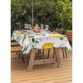 thumbnail image 4 of 60x102 Inch Outdoor Tablecloth with Umbrella Hole Zipper Rectangle Lemon Fruit Rectangular Tablecloths Outside Waterproof Spring Pastoral Flowers Petal Country Patio Table Cover for Picnic Party, 4 of 8