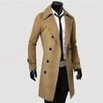 thumbnail image 6 of bnaln Men Long Coat Sales Pea Coats Clearance Winter Warm Dress Jackets Business Casual Smart Outwear Slim Fit Trench Coat Overcoat, 6 of 7