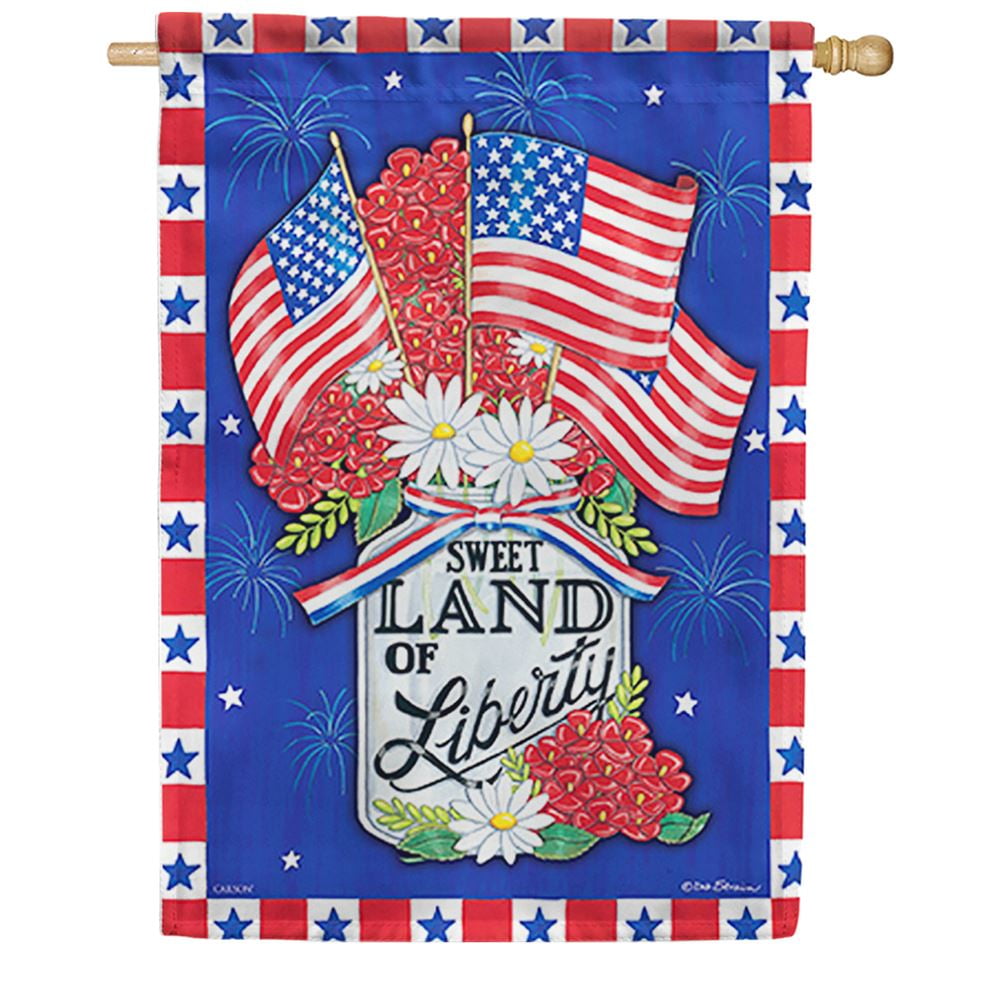 Carson Double Sided House Flag Sweet Land, 28 x 40 Inch Holiday