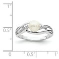 thumbnail image 4 of Sterling Silver Rhodium Plated Diamond and FW Cultured Pearl Ring, 4 of 6