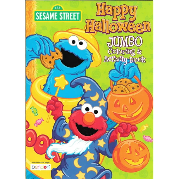 Sesame Street Halloween Coloring and Activity Book With Free Crayons or