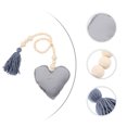 Hareemi 2pcs Wooden Beads Hanging Decors Party Heart Shape Pendants