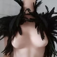 thumbnail image 1 of Mantón de encogimiento de hombros Colcomx cuello gótico disfraz Capelet Negro, 1 of 7